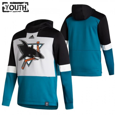 Kinder San Jose Sharks Blank 2020-2021 Reverse Retro Pullover Hooded Sweatshirt